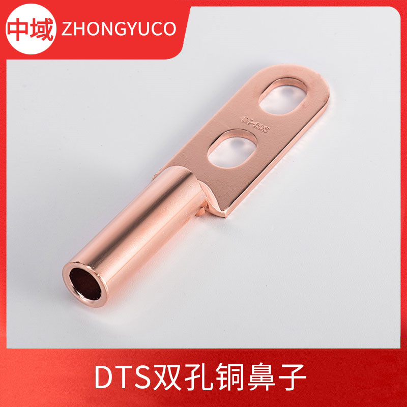 双孔铜鼻子DTS-25/400平方双孔铜线耳 双孔铜鼻子DTS-25/400平方双孔铜线耳